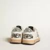 Young Ball Star in nappa con stella glitterata argento e linguetta sul tallone