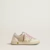 Young Ball Star in pelle scamosciata color perla con stella in pelle e linguetta sul tallone