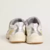 Young Lightstar in pelle bianca e mesh con stella in pelle bianca