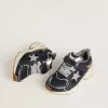 Young Lightstar in pelle blu e rete con stella in pelle grigia