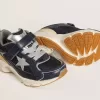Young Lightstar in pelle blu e rete con stella in pelle grigia