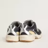 Young Lightstar in pelle blu e rete con stella in pelle grigia