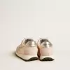 Young Marathon in nylon rosa con stella stampata e linguetta in pelle sul tallone