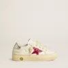 Young May con stella glitterata fucsia e linguetta sul tallone in pelle metallizzata