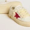 Young May con stella glitterata fucsia e linguetta sul tallone in pelle metallizzata