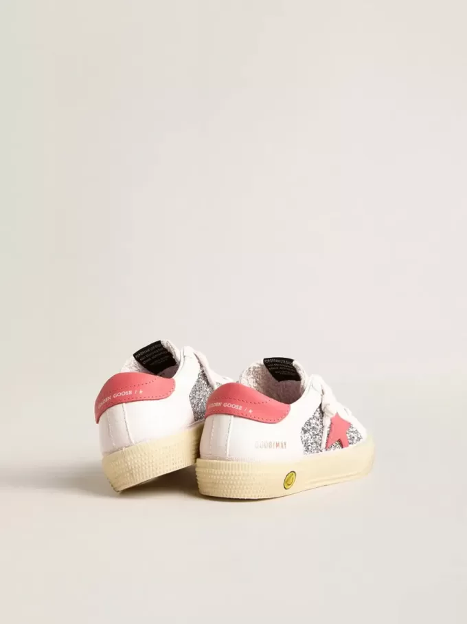 Young May con stella in pelle rosa e linguetta sul tallone Young May con stella in pelle rosa e linguetta sul tallone