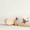 Young May School in pelle con stella glitterata e linguetta sul tallone