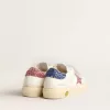 Young May School in pelle con stella glitterata e linguetta sul tallone