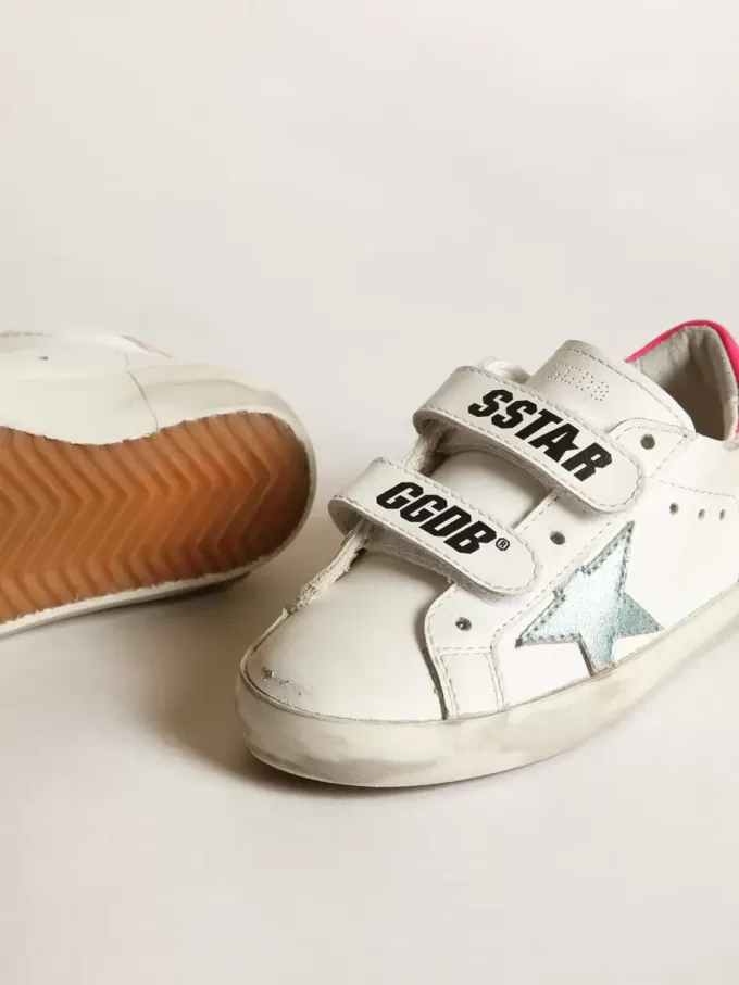 Young Old School con stella in pelle laminata color acquamarina