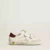 Young Old School con stella in pelle metallizzata argento e tallone in camoscio viola Young Old School con stella in pelle metallizzata argento e tallone in camoscio viola