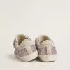 Young Old School in argento e rosa glitterato con stella in pelle bianca