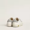 Young Old School in pelle bianca con tallone e cinturini in cristallo Swarovski argento