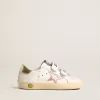 Young Old School in pelle con stella in pelle color pesca metallizzata