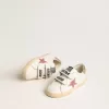 Young Old School in pelle con stella in pelle color pesca metallizzata