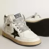 Young Sky-Star in nappa bianca con stella nera e linguetta sul tallone