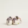 Young Super-Star con stella glitterata argento e inserti in pelle scamosciata lilla