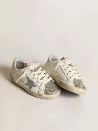 Young Super-Star con stella glitterata argento e linguetta platino
